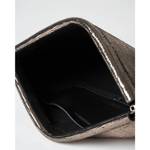 Jerome Dreyfuss Champagne Clic Clac Gold Clutch Women's $270 - Picture 6 of 15